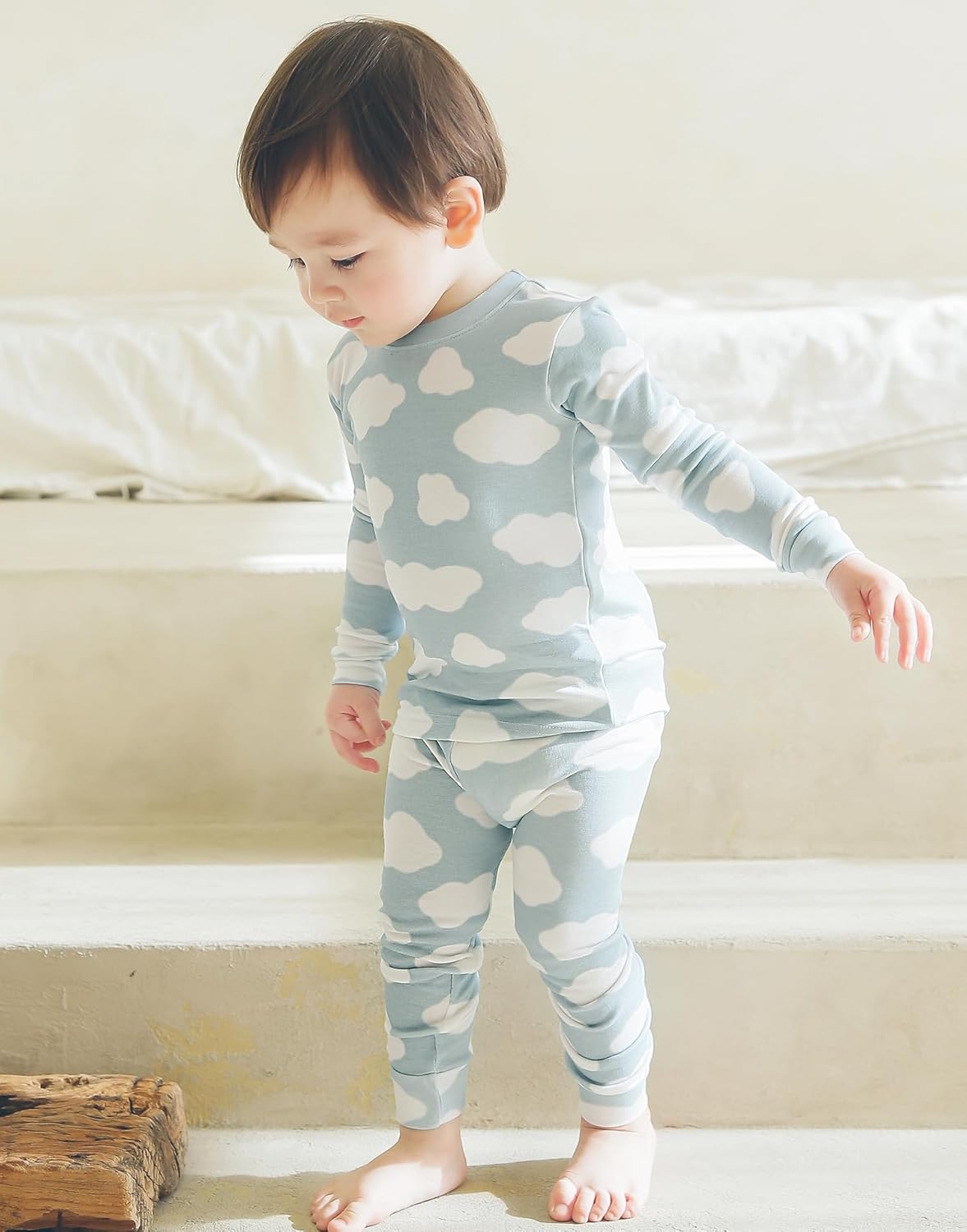 VAENAIT BABY 6M-12Y Kids Unisex Girls & Boys Soft Comfy Modal Tencel Sleepwear Pajamas 2pcs or 4pcs Set