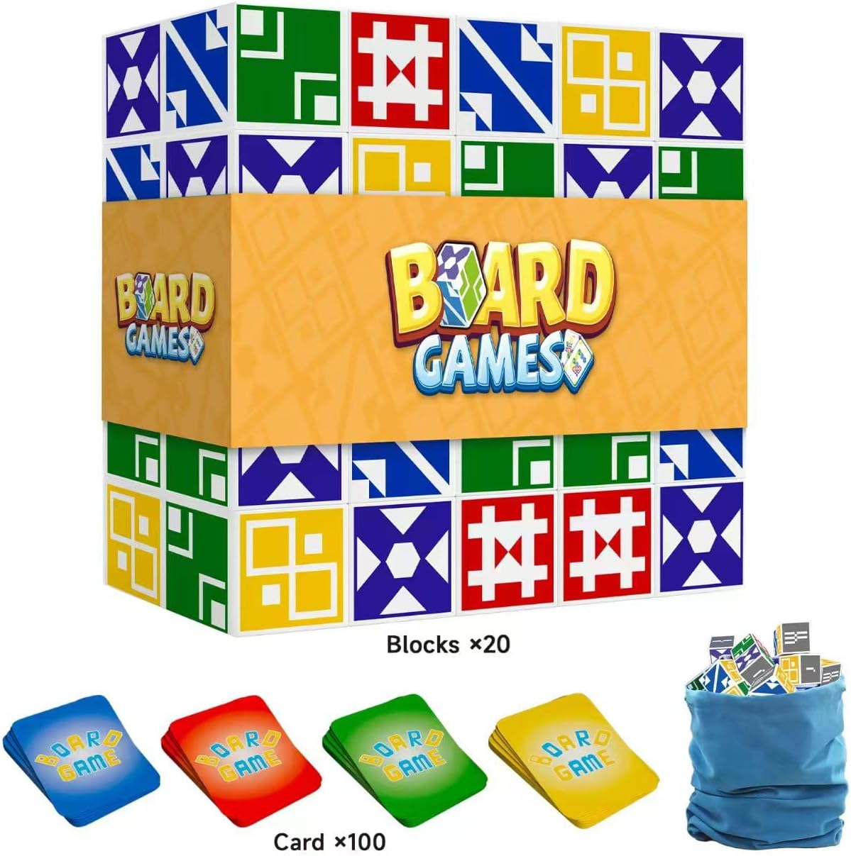 Matching Puzzle Game for Kids & Adults, Family Board Games Block for Boys & Girls Ages 4-8 8-12, 2+ Player Card Puzzles for Children 3+ Year Olds