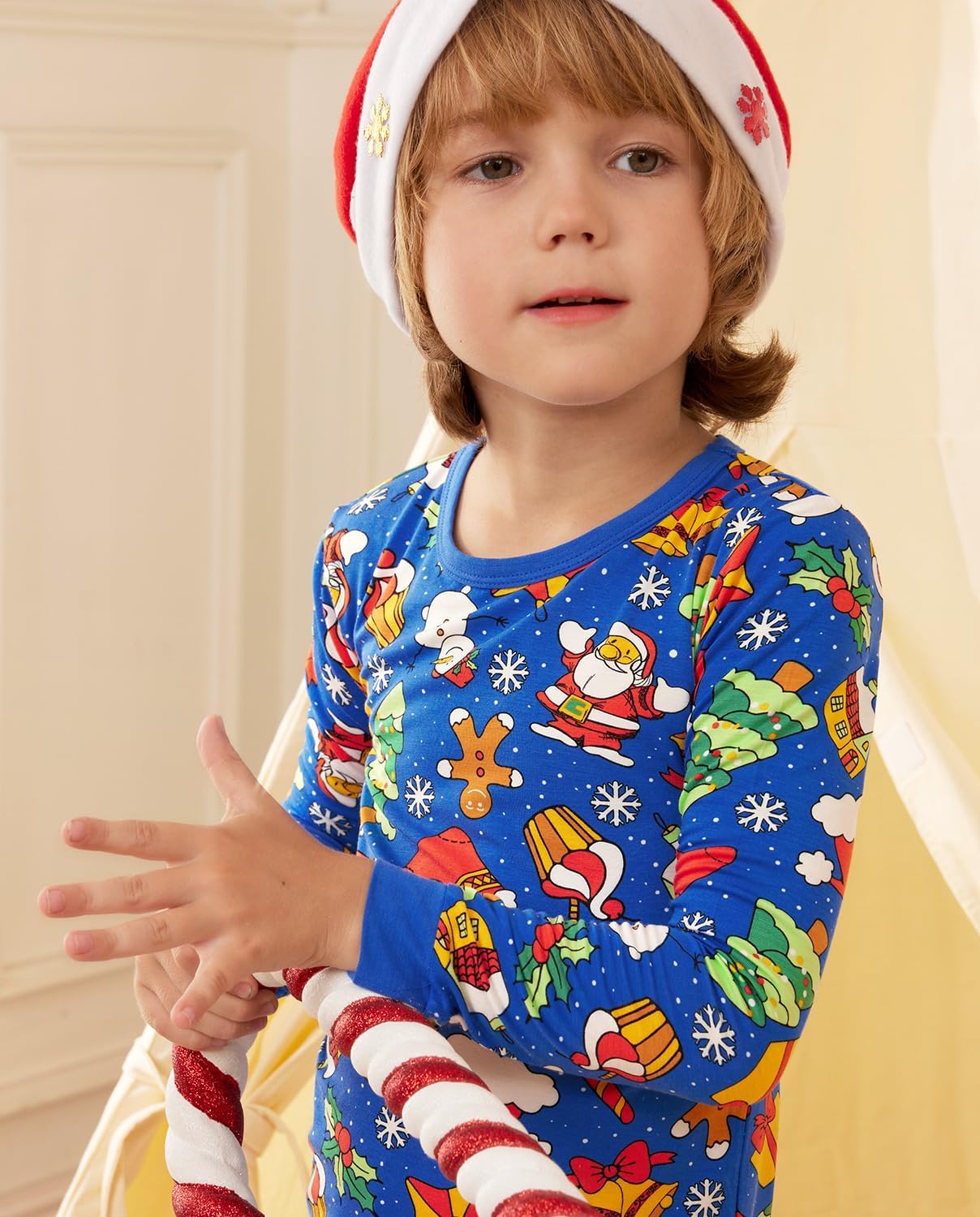 Bamboo Viscose Toddler Pajamas Boys Girls Baby 12M-8Y Pjs Sets Kids 2pcs Snug fit Long-Sleeve Sleepwear