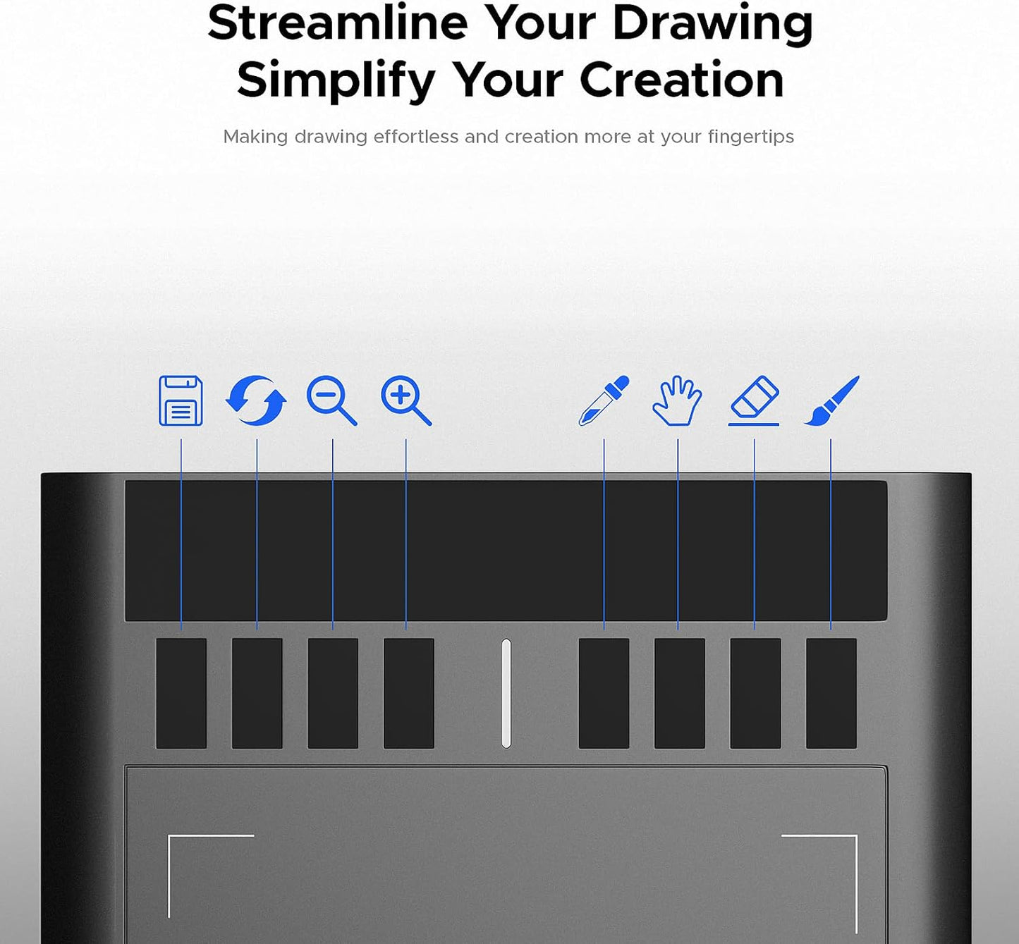 Graphics Drawing Tablet, UGEE M708 10 x 6 inch Large Digital Drawing Pad with 8 Hot Keys 8192 Levels Pen, Graphic Tablets for Computer Graphic Board Creation Sketch for PC/Laptop/Mac OS/Linux/Chrome