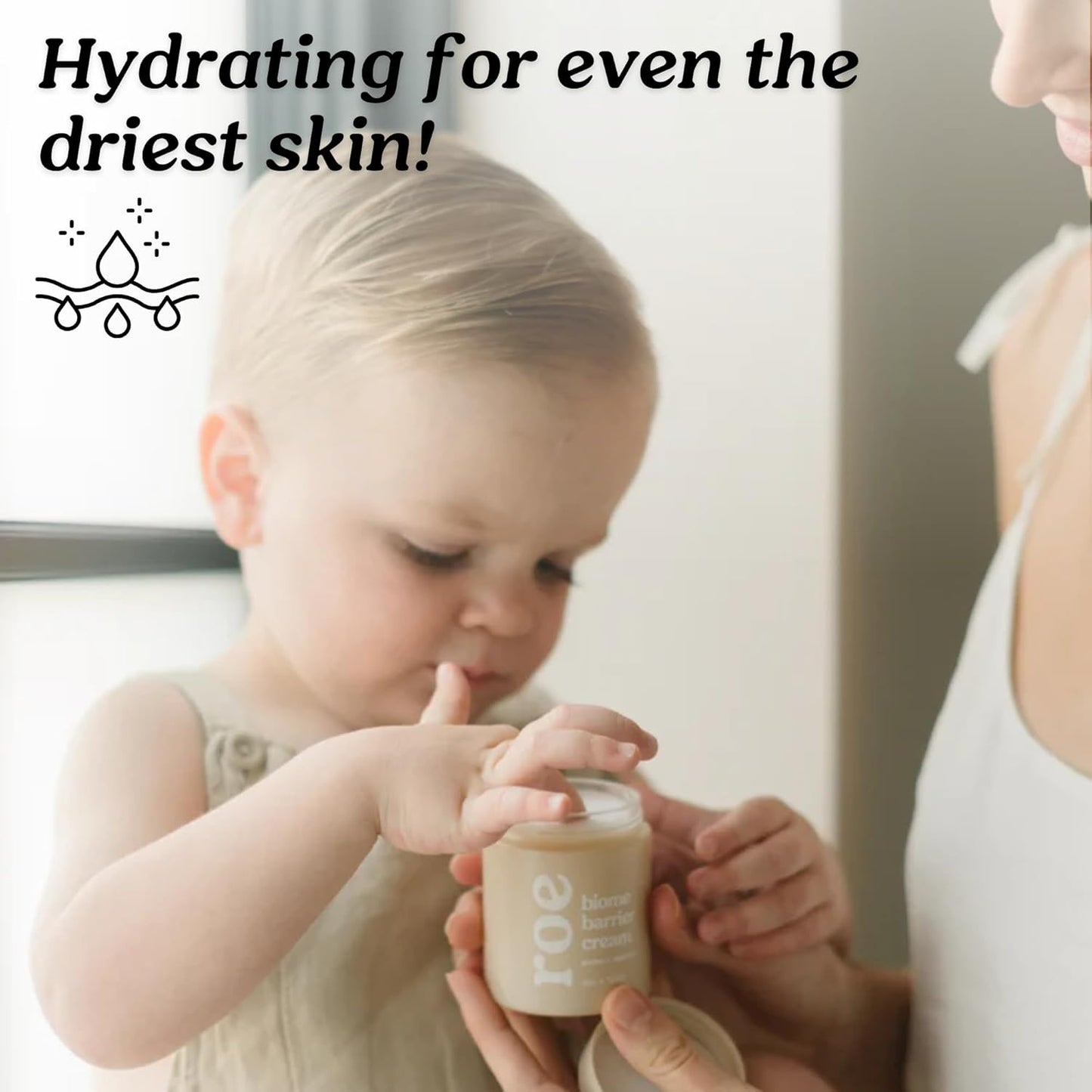 Roe Wellness- Baby Cream Lotion Ointment | Full Body Biome Barrier Cream | Clean Ingredients, Dry Skin, Itch Relief, Moisturizing, All Over Ointment | Toddlers & Kids