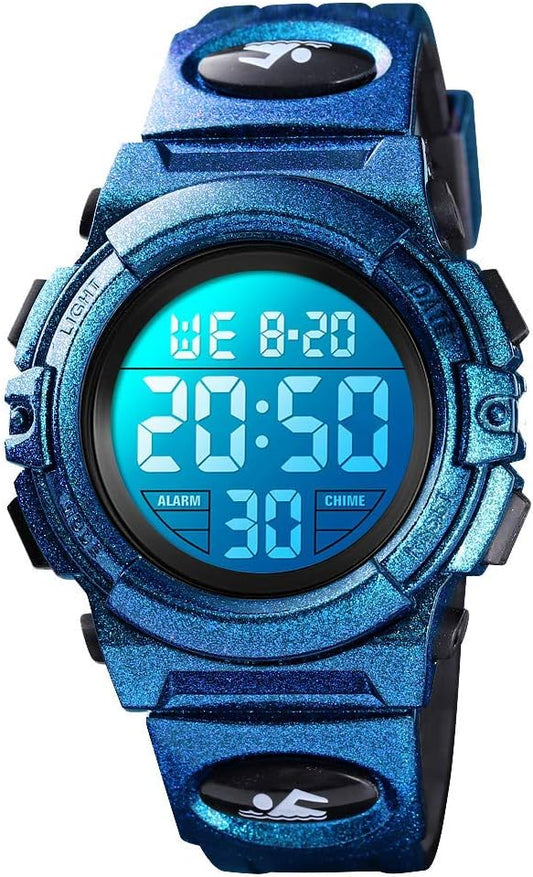 Kids Watch,Boys Watch for 3-15 Year Old Boys,Digital Sport Outdoor Multifunctional Chronograph LED 50 M Waterproof Alarm Calendar Analog Watch for Children with Silicone Band,Kids Gift