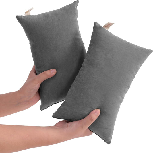 NTBAY Tiny Pillows, Down Alternative 7"x11" Microfiber Mini Pillow for Travel, Pets, Soft Machine Washable Small Pillows for Neck, Wrist, Lumbar and Knee, Dark Grey