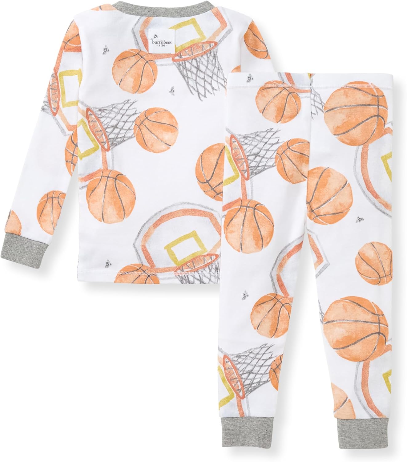 Burt's Bees Baby Boys' 2-Piece Long Sleeve Tee and Pants Organic Cotton Pajama Set