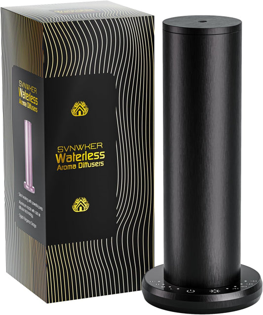 Waterless Essential Oil Diffuser,Aromatherapy Diffusers,Scent Diffusers for Home,Large Room, Hotel Scent Diffuser, 1000sq.ft, Aroma Diffusers (Black)