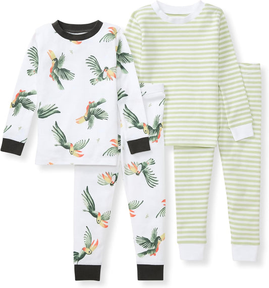 Burt's Bees Baby Boys' 2-Piece Long Sleeve Tee and Pants Organic Cotton Pajama Set