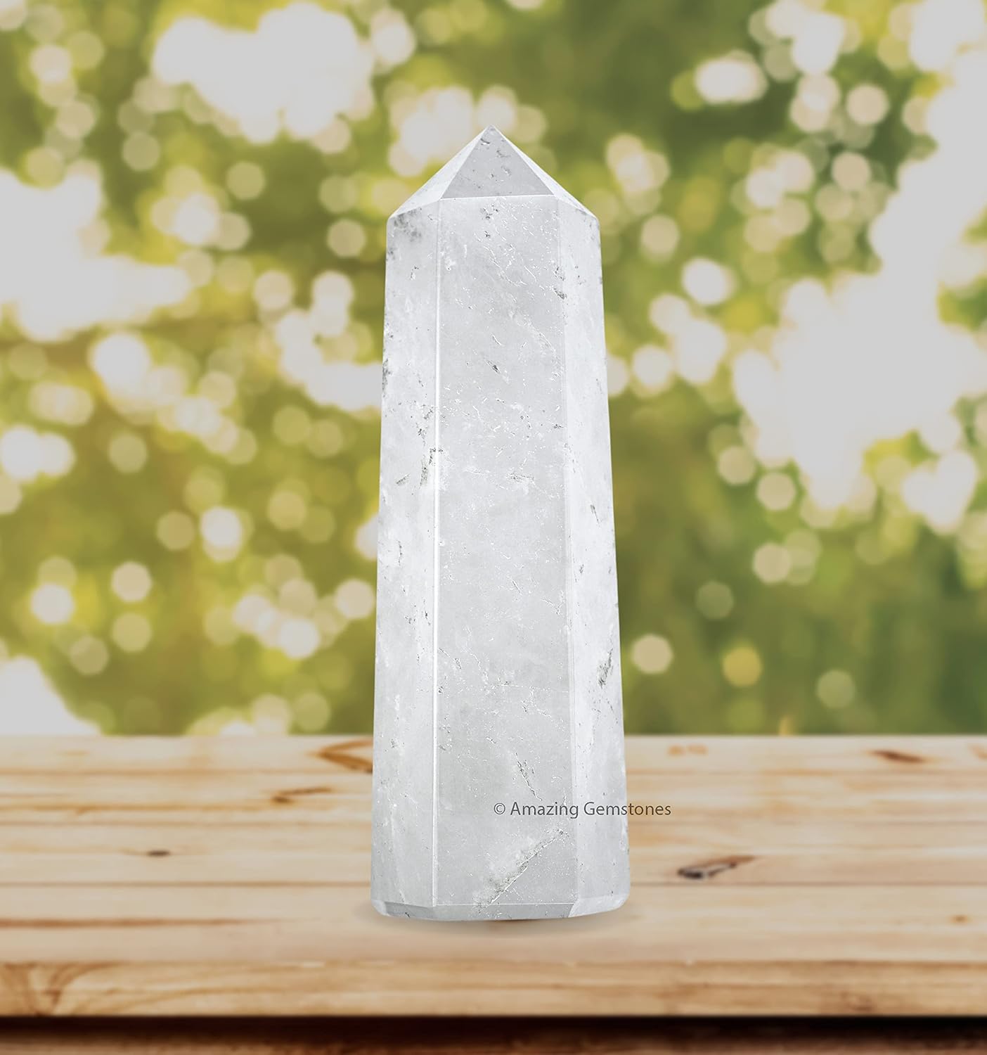 Amazing Gemstone Large Clear Quartz Crystal Towers ~ Natural Healing Crystal Point Obelisk for Reiki Healing and Crystal Grid (5.5 to 6 INCH)