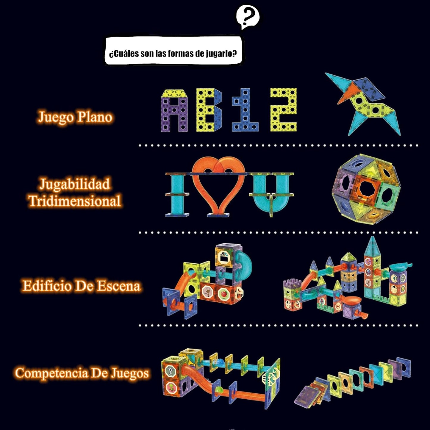 BINZKBB Light Magnetic Tiles Building Blocks for Kids,3D Clear Educational STEM Building Toys,Magnetic Marble Run Blocks Toys for Kids Ages 3 4 5 6 7 8 10+Year Old Boys Girls Creative Gift(110 PCS)