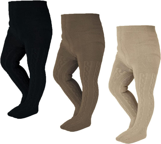 EPEIUS Baby Girl Tights Thick Cable Knit Leggings Stockings Cotton Pantyhose for Newborn Infant Toddler 3/4/5/6 Pack