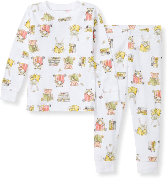 Burt's Bees Baby Boys' 2-Piece Long Sleeve Tee and Pants Organic Cotton Pajama Set