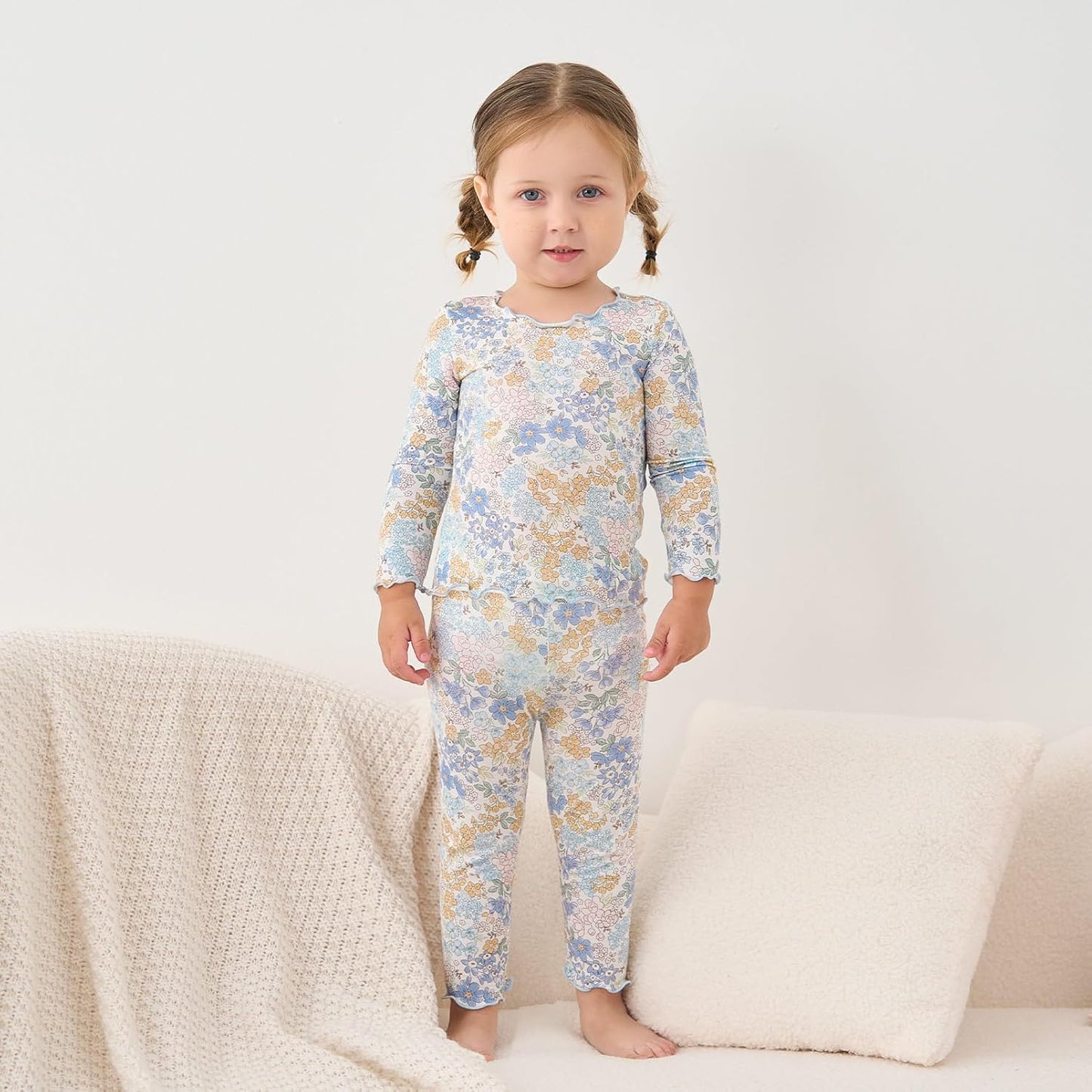 pureborn Baby Toddler Kids Viscose from Bamboo Pajamas Set Pjs 2pcs 18M-8Y