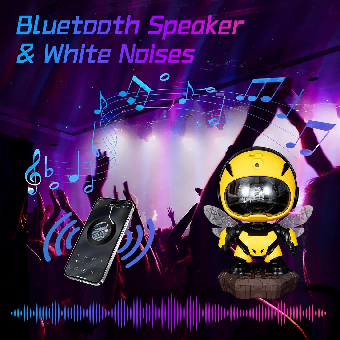 Star Projector Galaxy Light with Bluetooth Music Sync & App Control – 120° Wide 3D Northern Lights Projector for Bedroom, Gaming Room, Sleep Aid, Smart Home Decor, Remote & Timer