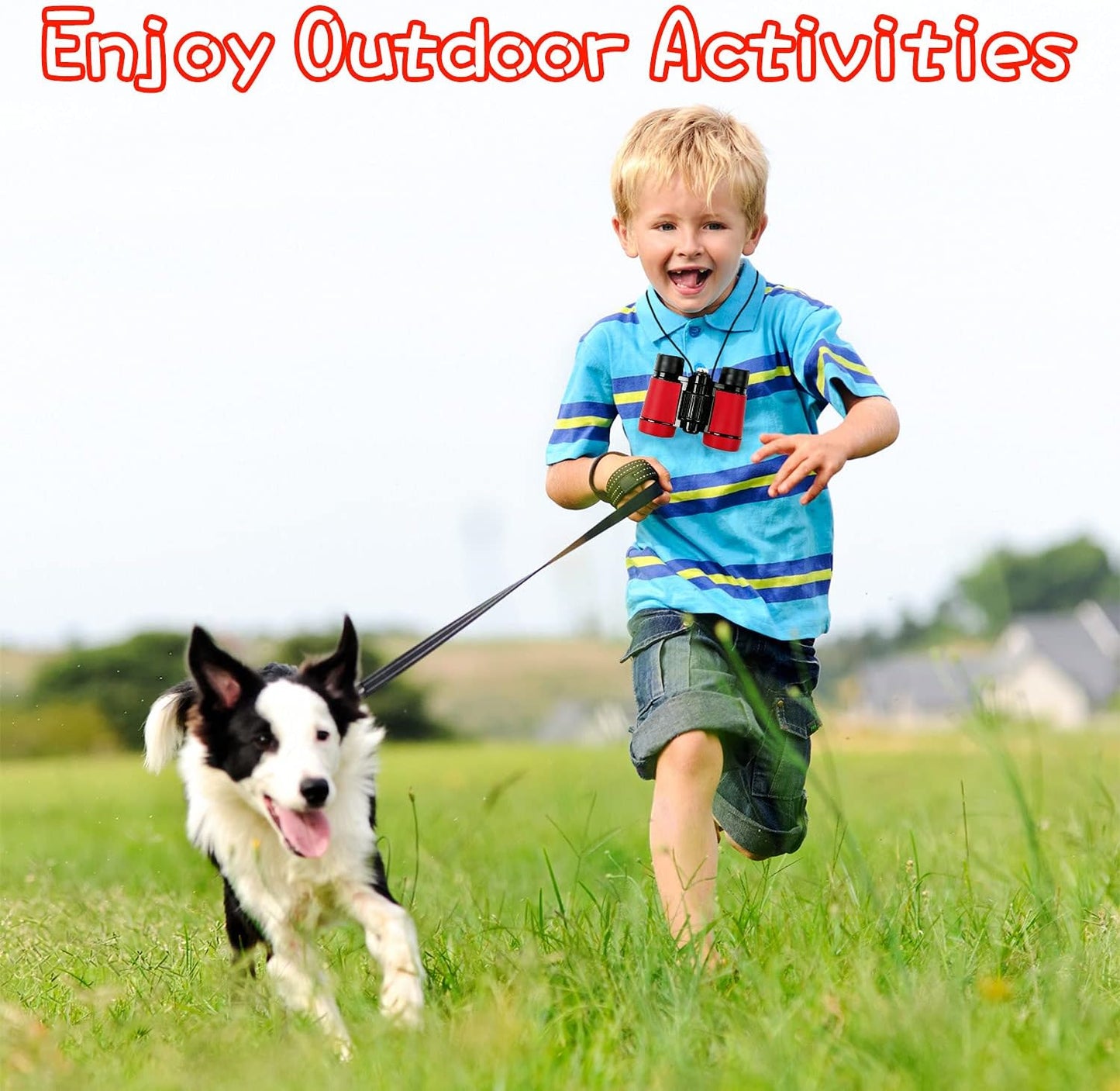 Scotamalone Kids Binoculars Shock Proof Toy Binoculars Set for Age 3-12 Years Old Boys Girls Bird Watching Educational Learning Hunting Hiking Birthday Presents