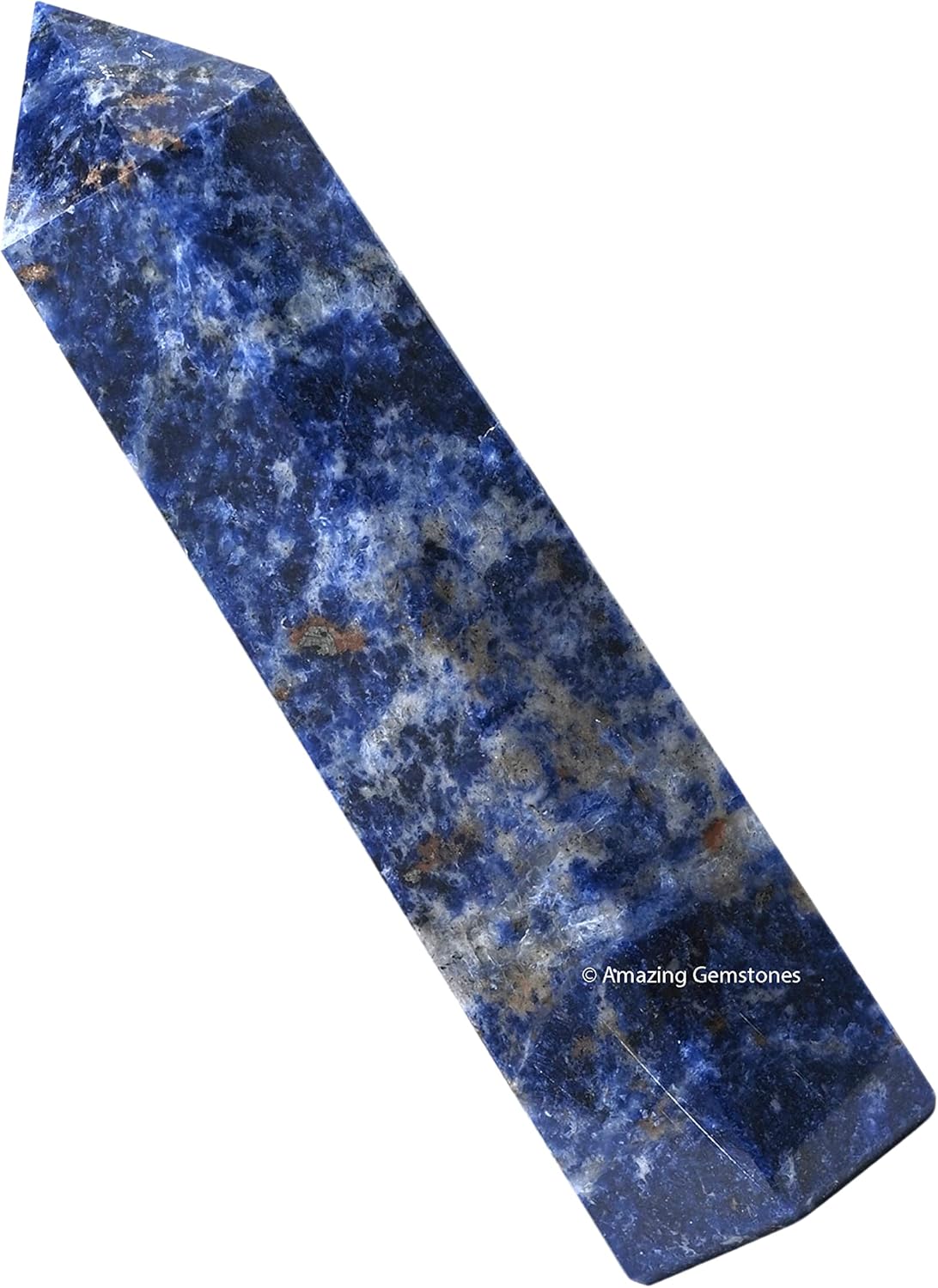 Amazing Gemstone Large Sodalite Crystal Towers ~ Natural Healing Crystal Point Obelisk for Reiki Healing and Crystal Grid (5.5 to 6 INCH)