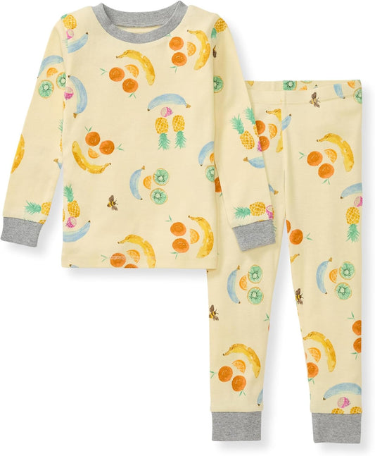 Burt's Bees Baby Boys' 2-Piece Long Sleeve Tee and Pants Organic Cotton Pajama Set