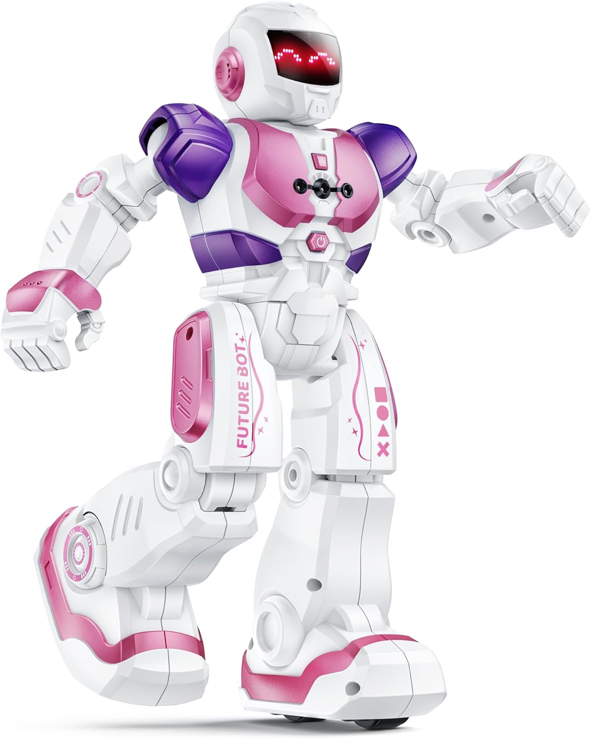 Ruko 6088 RC Robot Toys for Kids, Smart Gesture Sensing Interactive, Singing Dancing Rechargeable Programmable, Gifts for Girls & Boys 3 4 5 6 Years Old, Pink