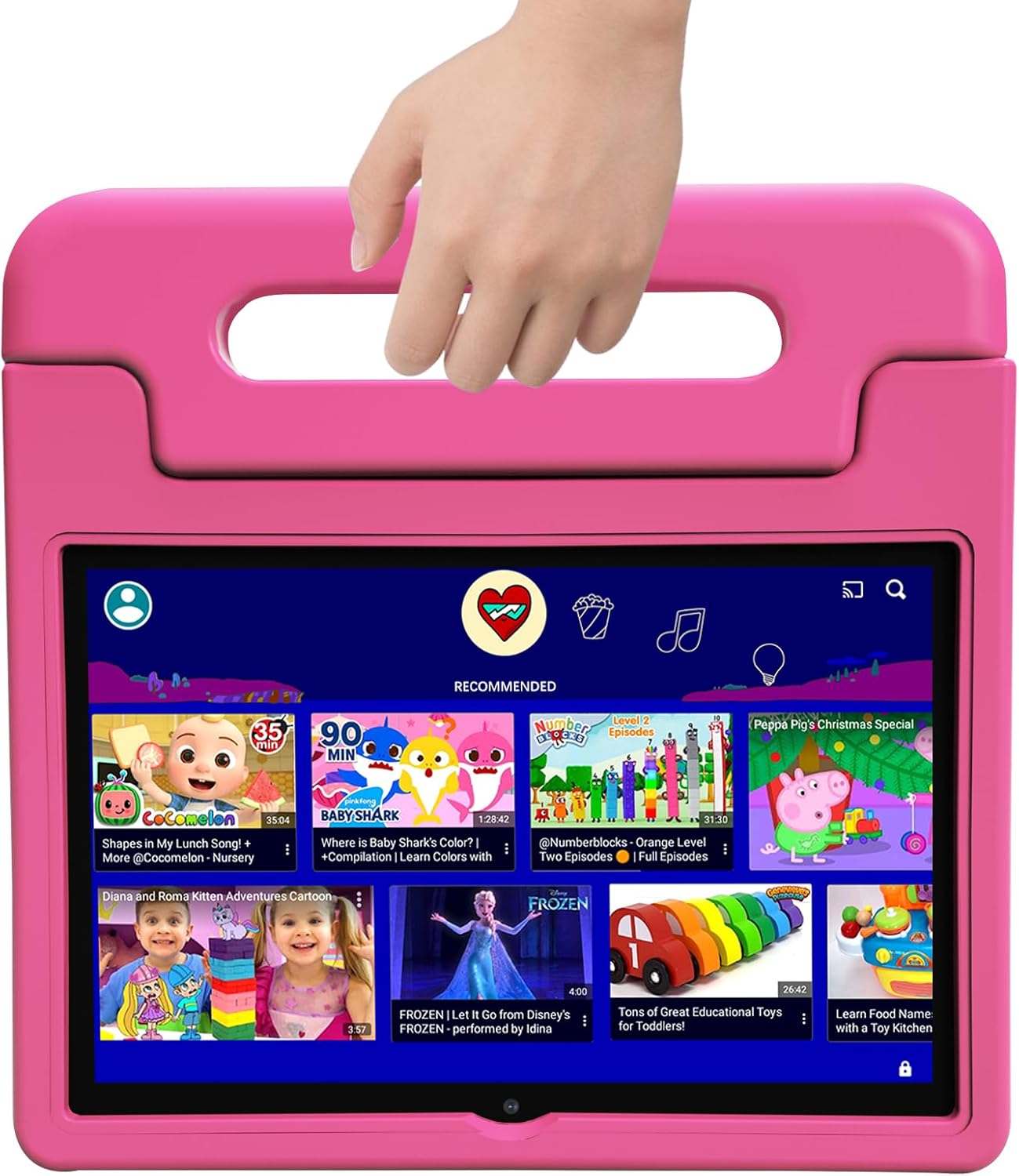 Tablet for Kids, 10 Inch Kids Tablet Android, 64GB, Octa-Core, WiFi 6, Big Battery, Google Kids Space, Parental Control 1280 * 800 HD Display Pink