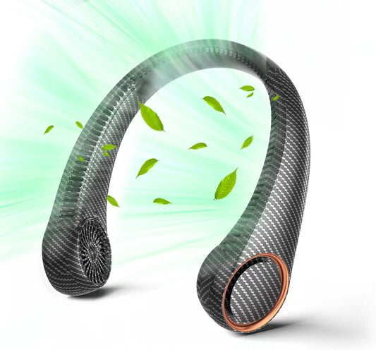 Portable Neck Fan, Hands Free Bladeless 360° Cooling Personal Fan,Wearable Quiet Fan for Outdoor Indoor, Gifts for Men Women, 4000mAh Battery Operated, USB Rechargeable, 3-Speeds(Black Graffiti)