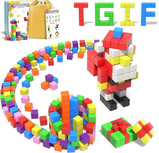72pcs Magnetic Building Blocks for Toddlers, Large Magnet Construction Cube Toys for Kids, Preschool STEM Educational Sensory Montessori Square Toy for 3 4 5 6 Boys & Girls