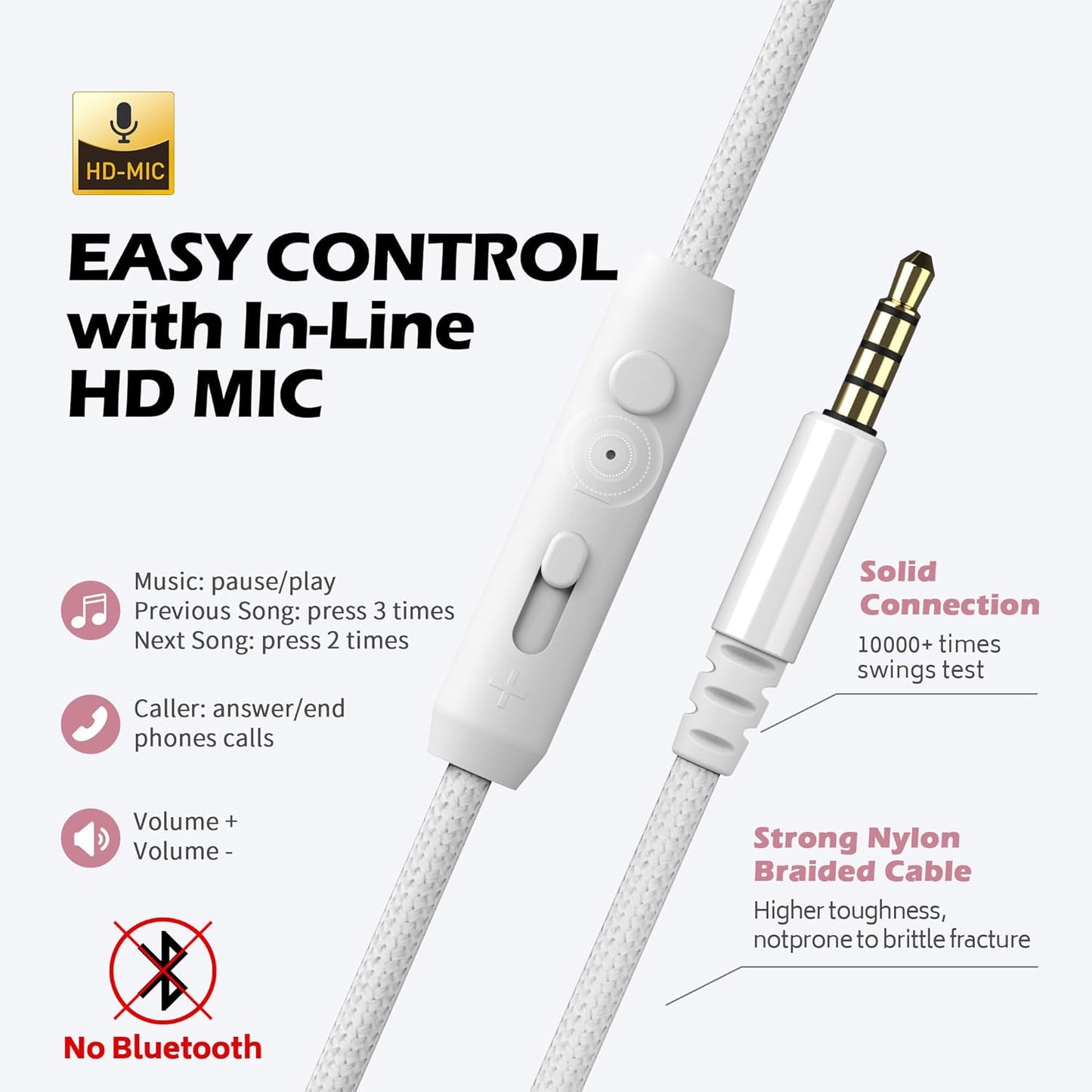 AILIHEN C8 Girls Headphones, On-Ear Headphones Wired with Microphone and Volume Control Foldable Corded Stereo 3.5mm Headset for Girls School Chromebook Laptop Computer PC Tablets Travel (Rose Gold)