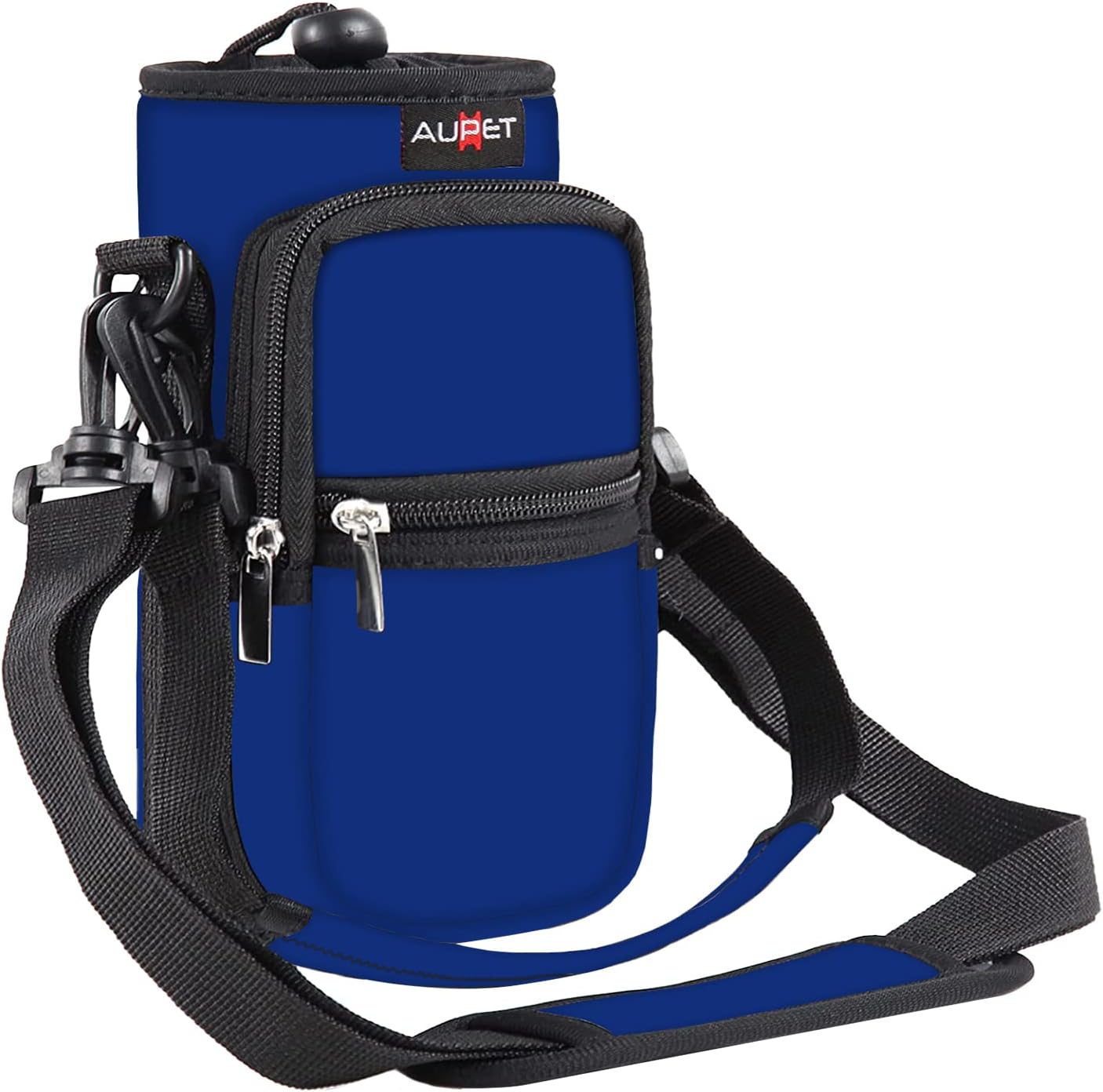 AUPET Water Bottle Sling Bag Sleeve Holder Carrier 25/32/40/64 oz,Insulated Crossbody Water Bottle Case Cover with Strap and Pockets for Men/Women Walking Hiking