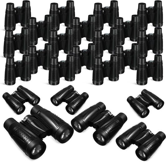 Libima 24 Pcs Binoculars for Kids Educational Compact Kids Binoculars with Neck String Toddler Telescope for Boys Girls Learning Bird Watching Camping Hiking Travel Safaris Birthday Gifts(Black)