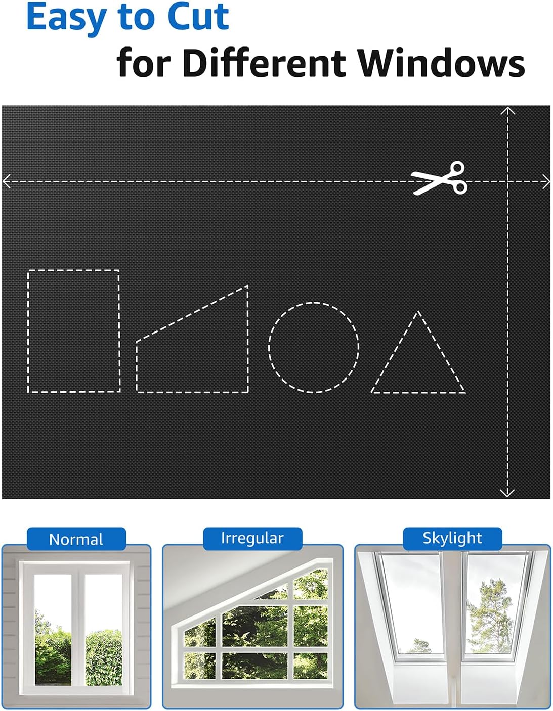 Sumobaby Blackout Curtains for Bedroom 59"x100" Portable No Drill Black Out Window Cover with Upgraded Hook&Loop Tapes,100% Blackout Shades,Thermal Insulated Blinds for Bedroom,Nursery(1 Panel,Black)