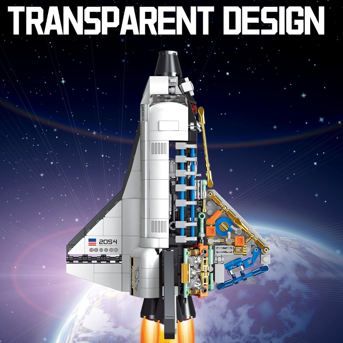 Space Shuttle Building Block Sets,Spaceship Building Toy Model for Adults & Boys,Design Collection for Home or Office Decor(536PCS)