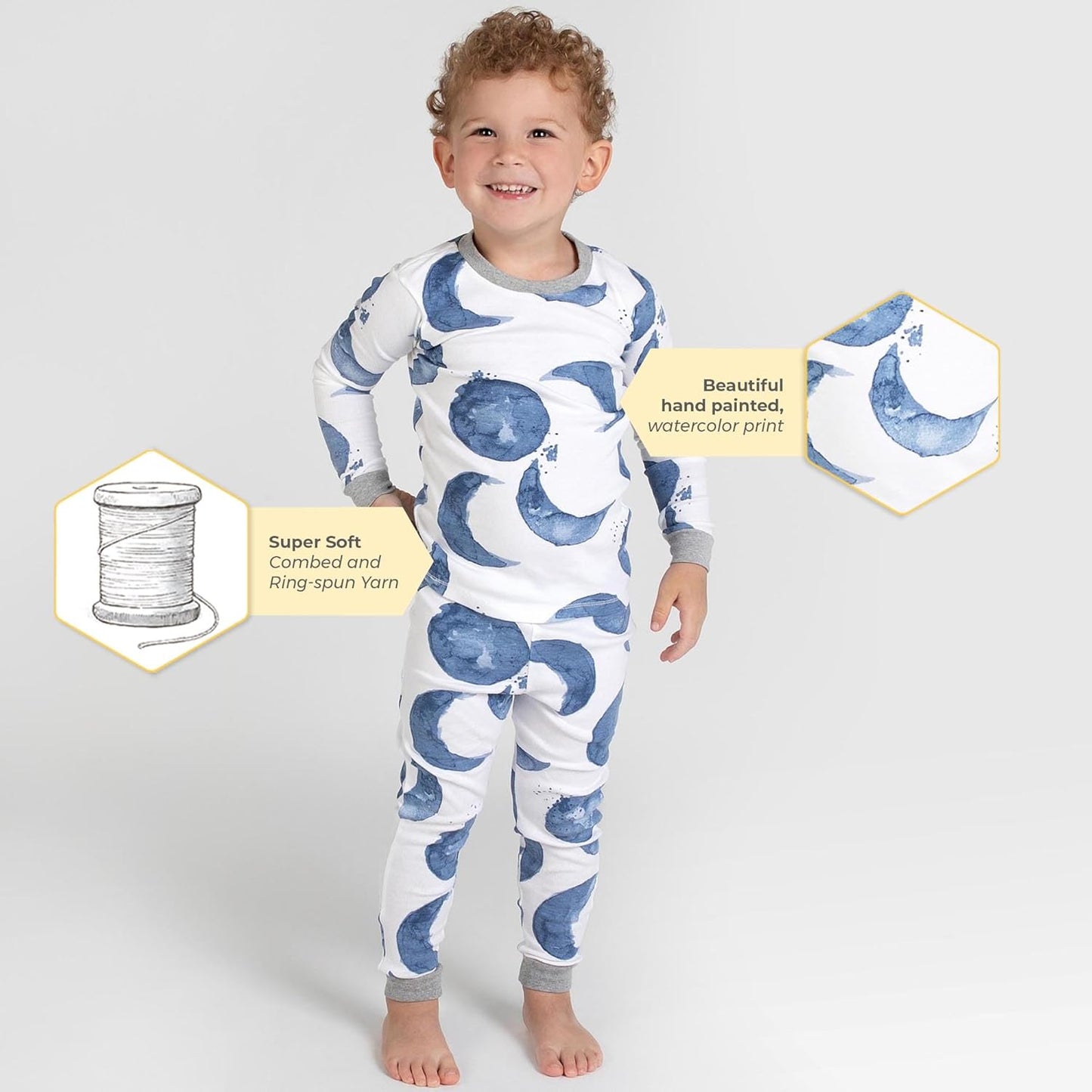 Burt's Bees Baby Boys' 2-Piece Long Sleeve Tee and Pants Organic Cotton Pajama Set