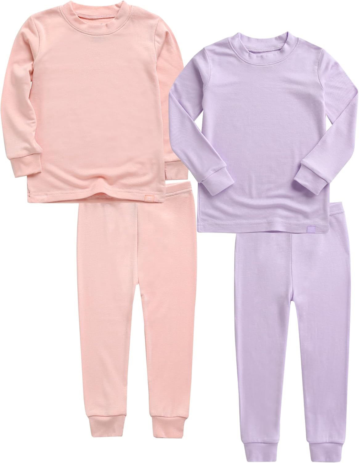 VAENAIT 6M-12Y Toddler Kids Girls Boys Soft Comfy Modal Tencel Solid Raglan Sleepwear Pajamas Pjs 2pcs/4pcs Set