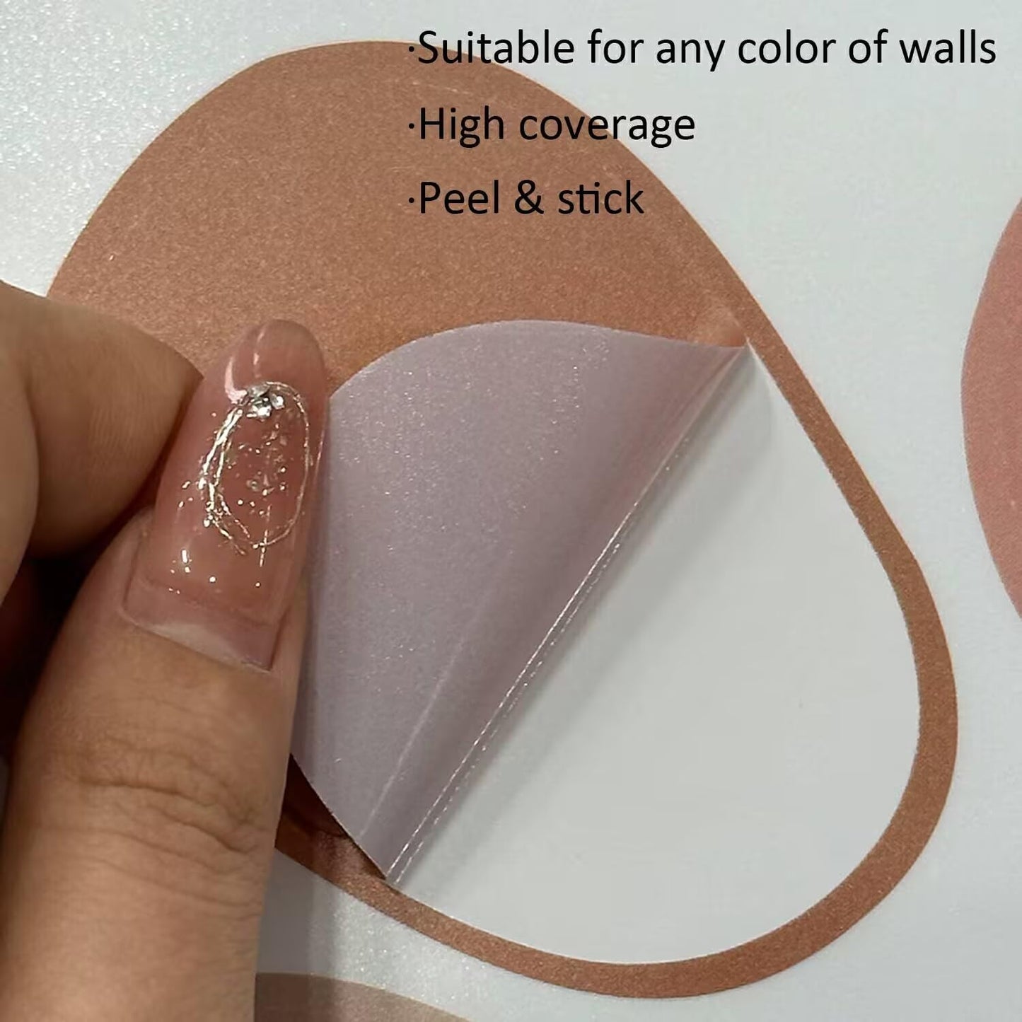 Boho Polka Dot Wall Decals 42 PCS, Boho Wall Sticker for Girls Room Living and Playroom Nursery, Removable Wall Decals Kids Room Decor Vinyl Murals DIY Cute Decorations (6 Sheets)