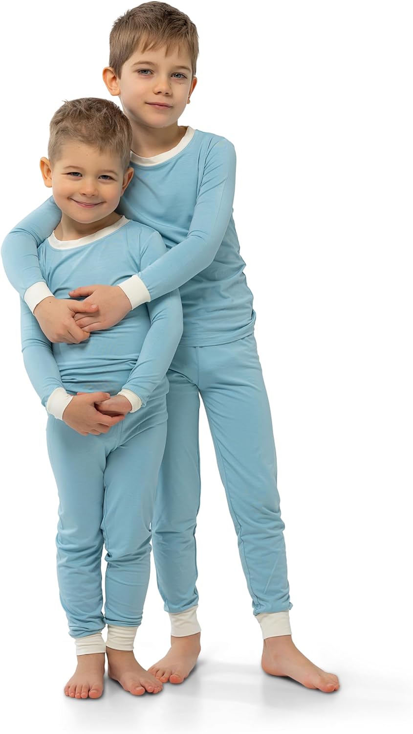 2-Piece Pajama for Kids and Toddlers - Toddler Pajamas - Boys and Girls Pajamas viscose made from Bamboo