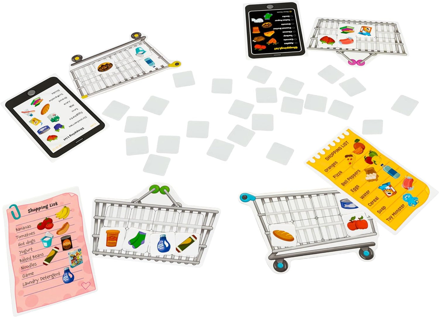 ORCHARD TOYS Shopping List Game - New Art Race to Collect Your Groceries in This Fun Memory Game, Age 3-7, 2-4 Players