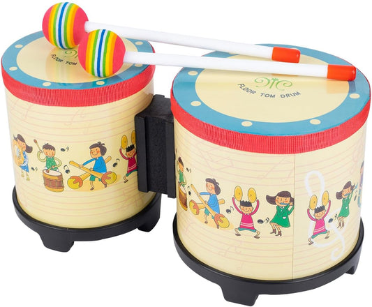 Bongo Drums for Kids 5"-6" Toddler Baby Toy Drum with 2 Colorful Drumsticks Rhythm Percussion Musical Instruments for Children, Boys, Girls,Birthday Gift