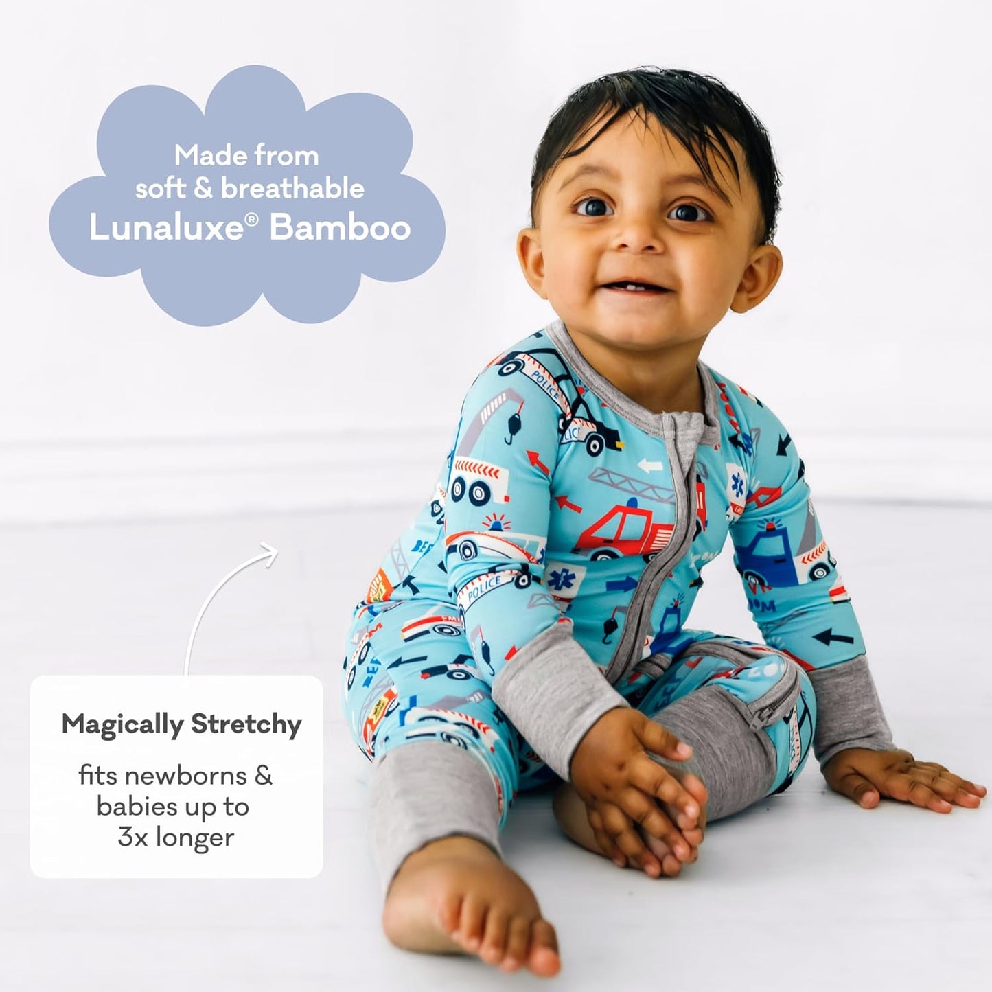 Little Sleepies Pajamas for Baby Boys & Girls, Viscose from Bamboo Baby Pajamas, Preemie & Newborn Sleepers, 2-Way Zipper PJs