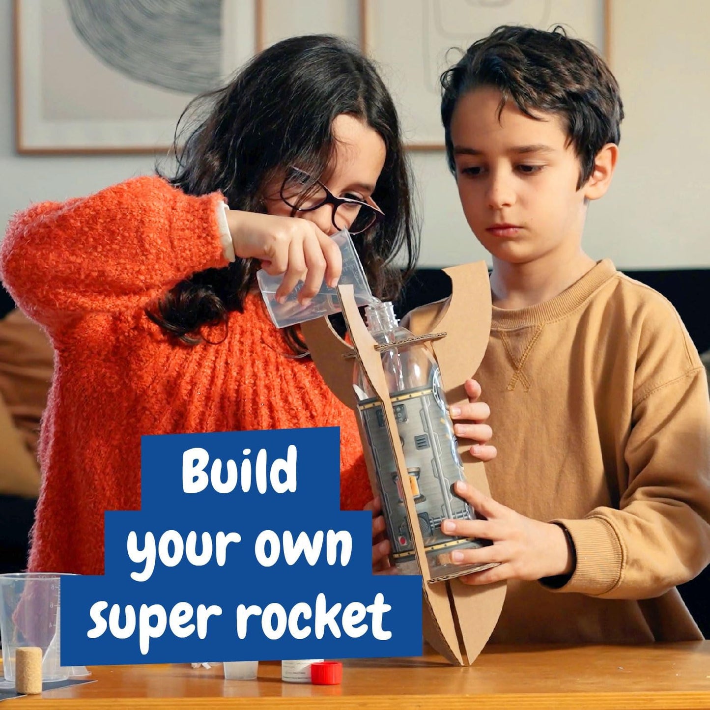 Science4you NASA Super Rocket Launcher - Space Game with 13 Experiments for Kids, Make Your Own Scientific Rockets and Launch Them up to 20 Metres High, Gift for Boys and Girls 8+ Years Old