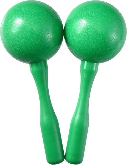 Maracas for Kids Adults, 8 Inch, Set of 2, Green