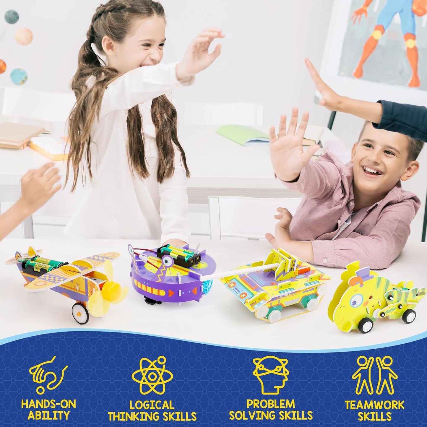 STEM Kits for Kids Age 8-10, STEM Toys for Boys Age 8-12, Science Experiments Robotics Engineering Projects Crafts Robot Building Activities for 6 7 8 9 10 11 12 13 14 Year Old Boys