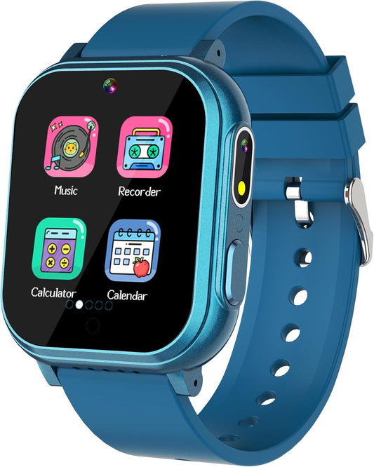 Upgrade Kids Smart Watch for Kids with 32 Puzzle Games HD Camera Video MP3 Player Audio Book Pedometer Flashlight 12/24 hr Kids Watches Gift for 4-12 Year Old Boys Toys for Kids