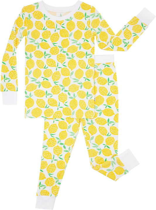 Little Sleepies Two-Piece Pajama Set for Boys & Girls, Soft Viscose from Bamboo Toddler Pajamas for Kids, Family Matching PJs