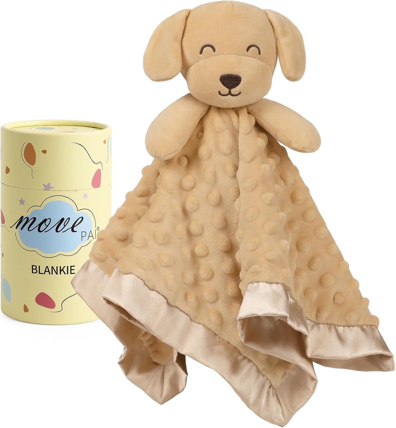 Loveys for Babies, Soft Dog Baby Security Blanket Lovies for Babies, Stuffed Animals Blankie for Newborn Infant with Baby Snuggle Toy, Boys Gilrs Gifts Unisex Puppy Security Blanket 16 Inch