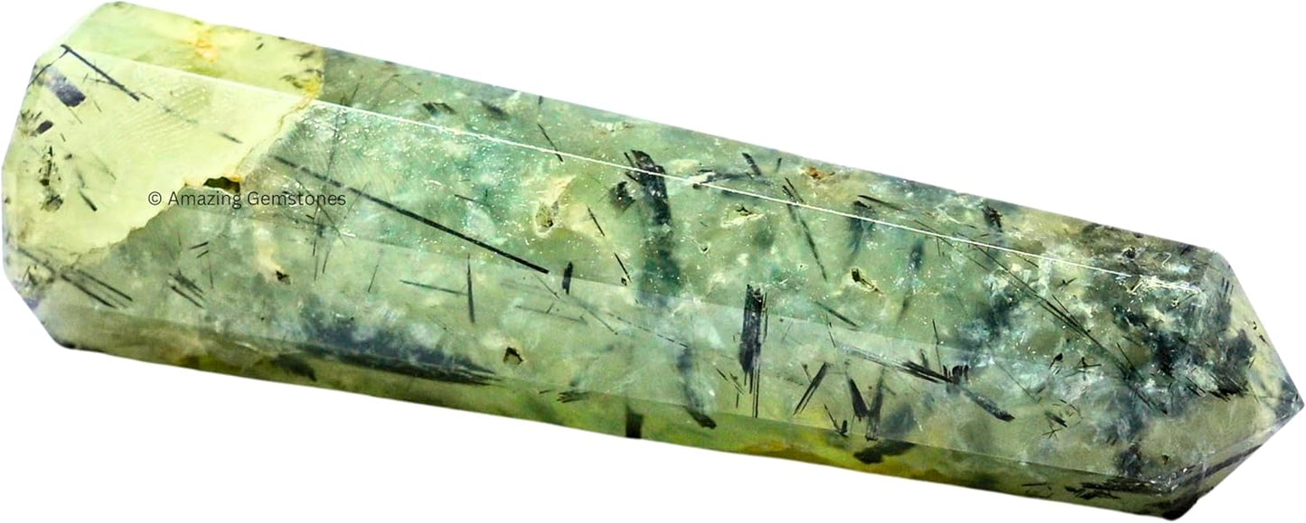 Amazing Gemstone Prehnite Crystal Towers - Natural Healing Crystal Point Obelisk for Reiki Healing and Crystal Grid (3 Inch)