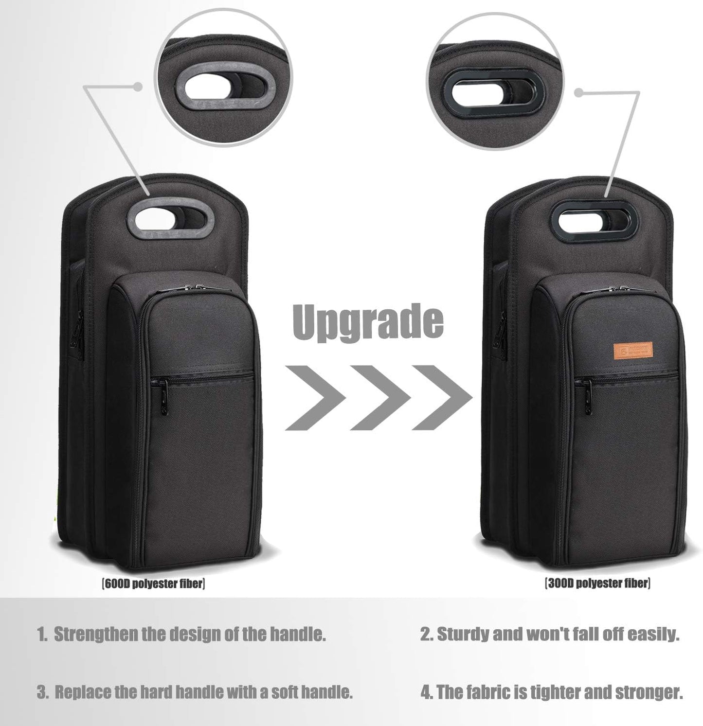 ALLCAMP 6 Piece Wine Travel Bag and Insulated Wine Carrier Tote Carrying Cooler Bag with Handle,Great Gift for Wine Lover