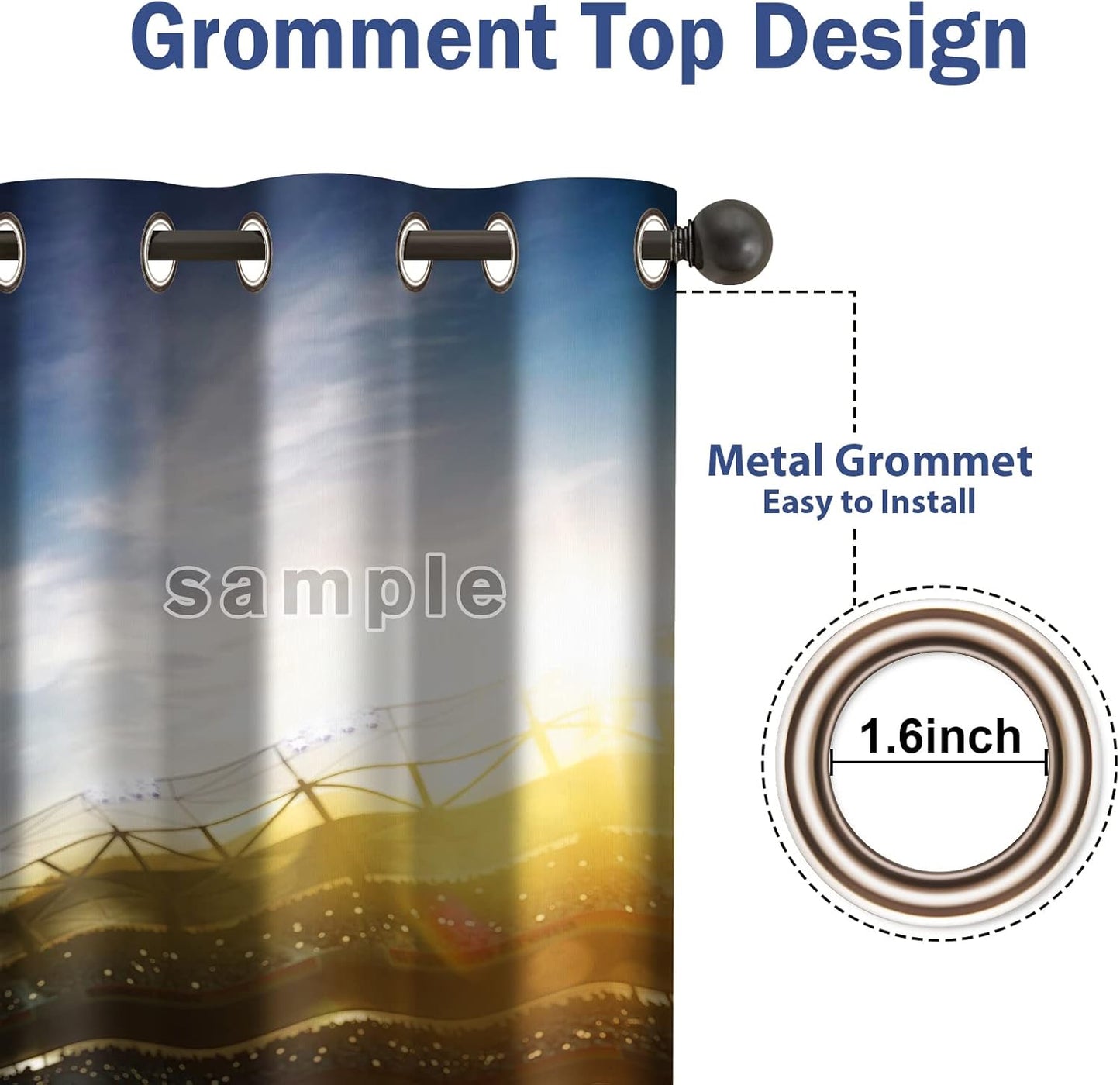 Jekeno Game Controller Blackout Curtains for Kids Boys Bedroom Black Grey Headphones Musical Notes Gamer Gaming Video Games Gamepad Decor Room Darkening Grommet Window Drapes 2 Panel Set, 42"x63"