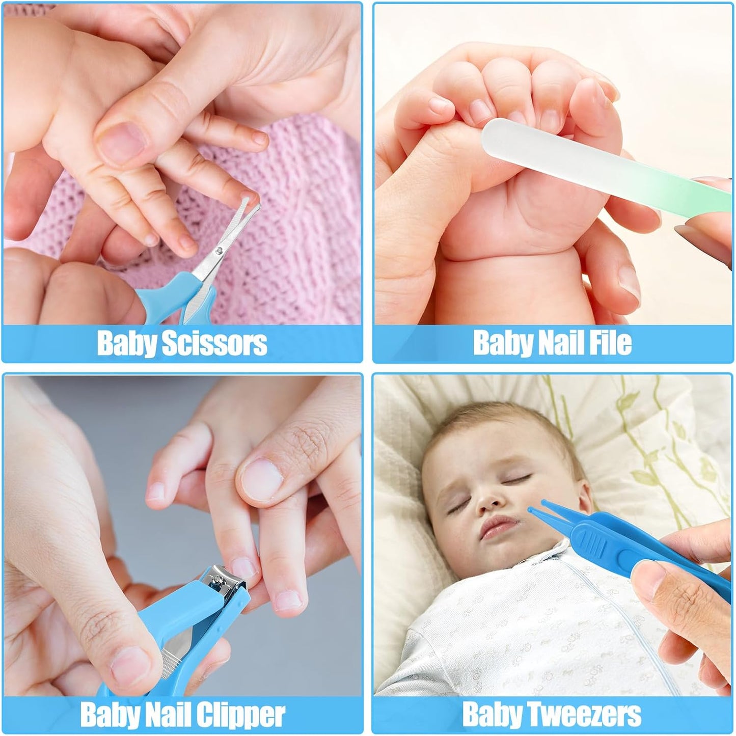 Baby Healthcare and Grooming Kit for Newborn Kids, 24PCS Upgraded Safety Baby Care Kit, Newborn Nursery Health Care Set, Baby Care Products