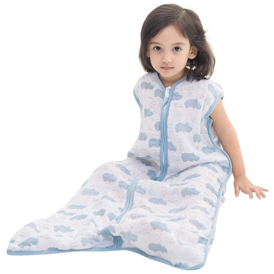 Baby Sleep Sack 2-4 T Boys & Girls Wearable Blanket 100% Organic Cotton 0.5 TOG Toddler Sleeping Sack 2- Way Zipper X-Large