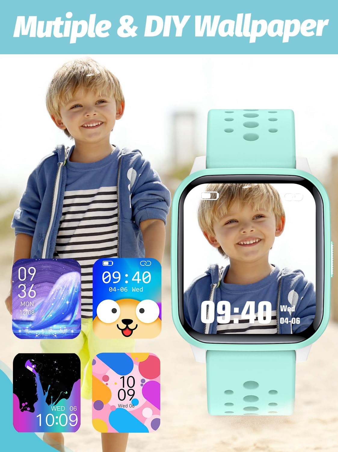 Kids Smart Watch Girls Boys, SmartWatch for Kids Smart Watch Gifts for 4-16 Years Old with Sleep Mode 19 Sports Mode Pedometer Birthday Gift for Boys Girls