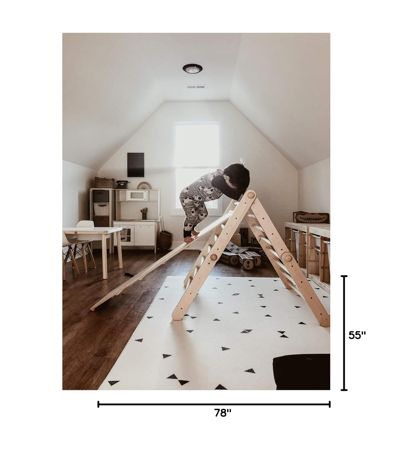 LITTLE Bot Ofie Mat, Soft Baby Play mat, Reversible Foam Floor mat, 6.5 ft x 4.5 ft, Durable and Non-Toxic (Country Road, Large)