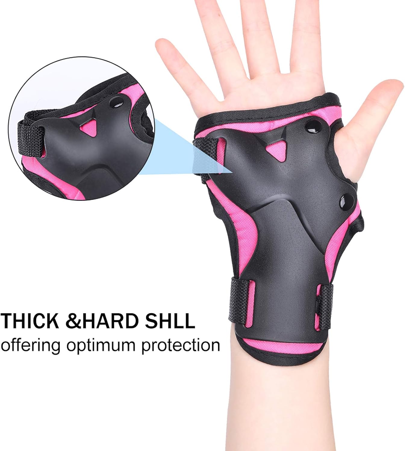 TXJ Sports Knee Pads Elbow Pads with Wrist Guards Protective Gear Set for Kids Youth Skateboard Sports Skateboarding Roller Skating Bicycling 6 in 1