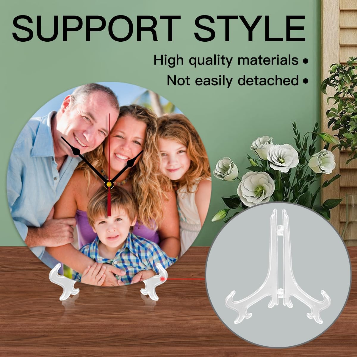 Generic Custom Clocks for Walls Personalized Picture Hanging Time Clocks Customize Gifts for Kitchen Bathroom Home Creative, 10inch-25cm